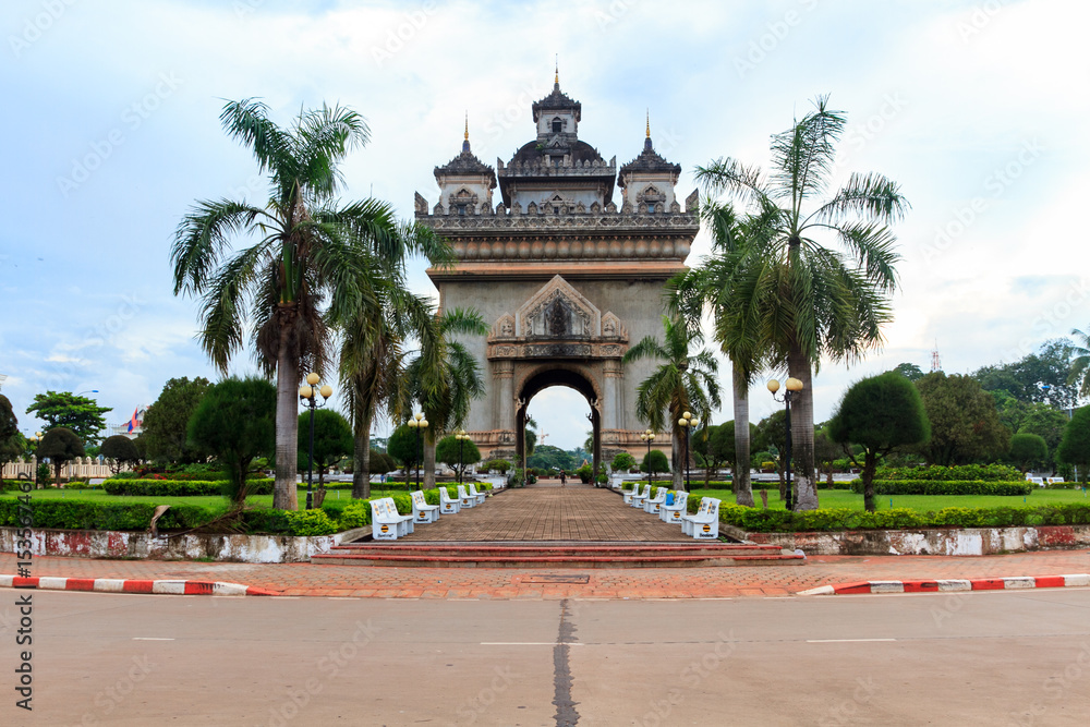 Patuxai, the victory war monument in the centre of Vientiane, Laos Patuxai, the victory war monument in the centre of Vientiane, Laos