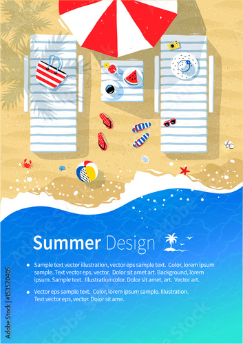 Summer vacation flyer design