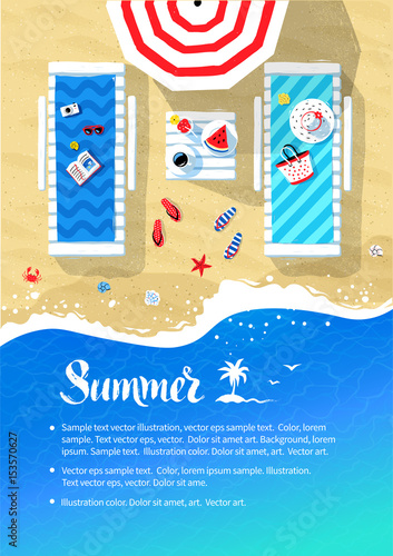 Summer vacation flyer design
