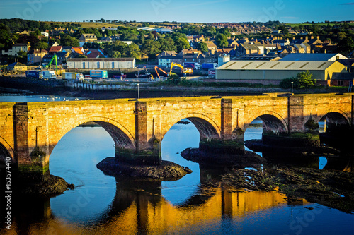 Berwick Bridge, also known as the Old Bridge, spans the River Tweed in Berwick-upon-Tweed, Northumberland, England