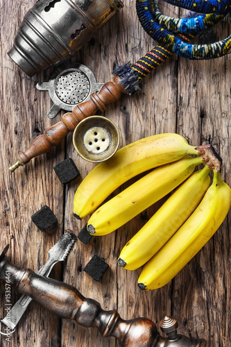 Shisha hookah with banana tobacco flavor