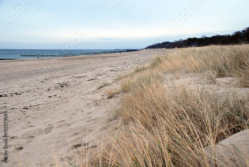 Beach scene in Kuehlungsborn, Germany