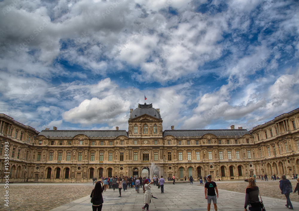 Louvre Palace at Paris in summer