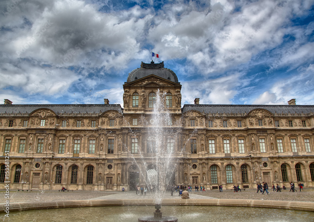 Louvre Palace at Paris in summer