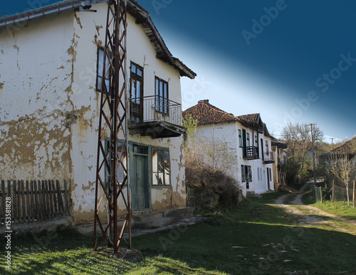 Old rural country house in springtime  photo