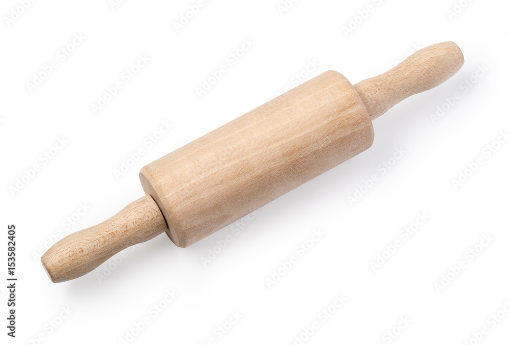 Rolling pin isolated on white Rolling pin isolated on white