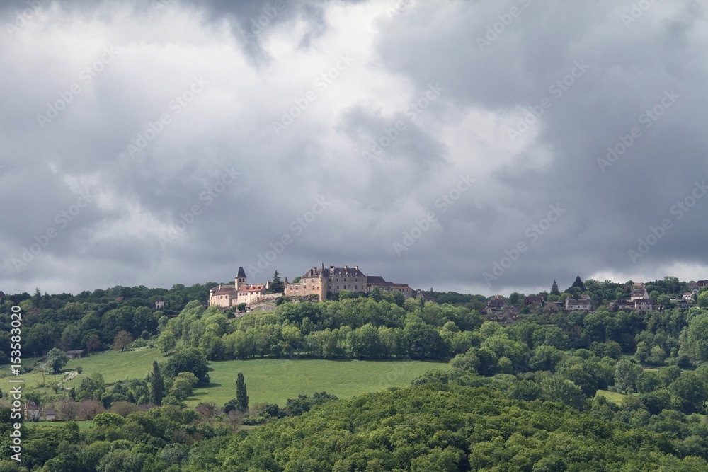 paysage vallée du Lot,Dordogne,Quercy