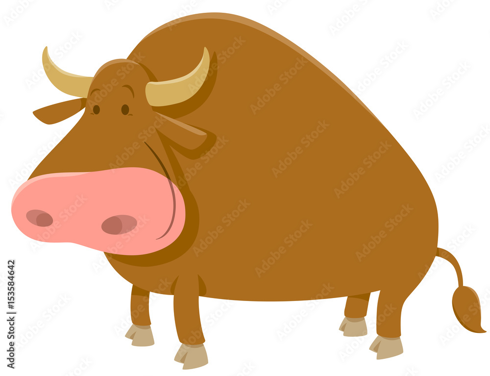 cartoon bull farm animal cartoon bull farm animal