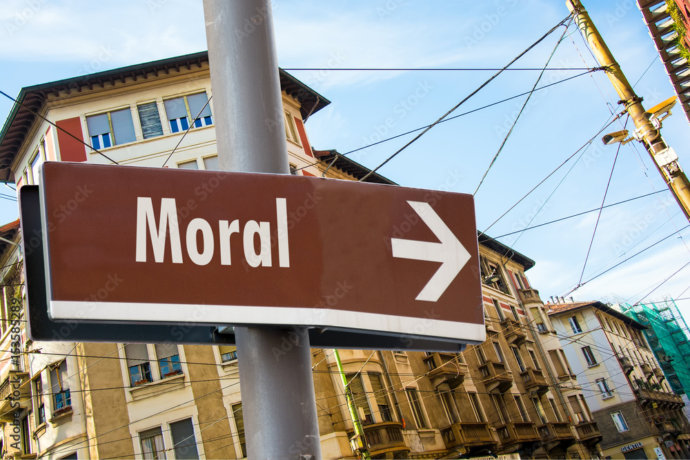 Obraz premium Schild 223 - Moral