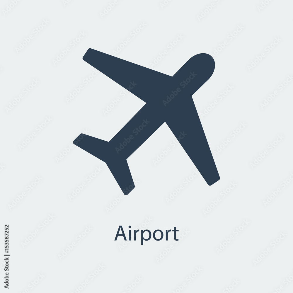 Obraz premium Airport icon. Airplane sign. Vector.