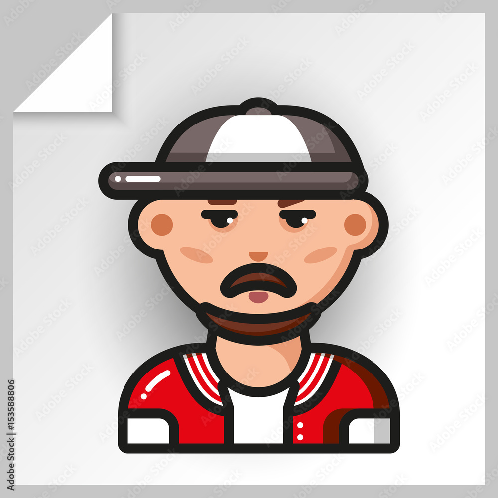 Cartoon male avatars- face icons. Vector Isolated flat colorful illustration. Cartoon male avatars- face icons. Vector Isolated flat colorful illustration.
