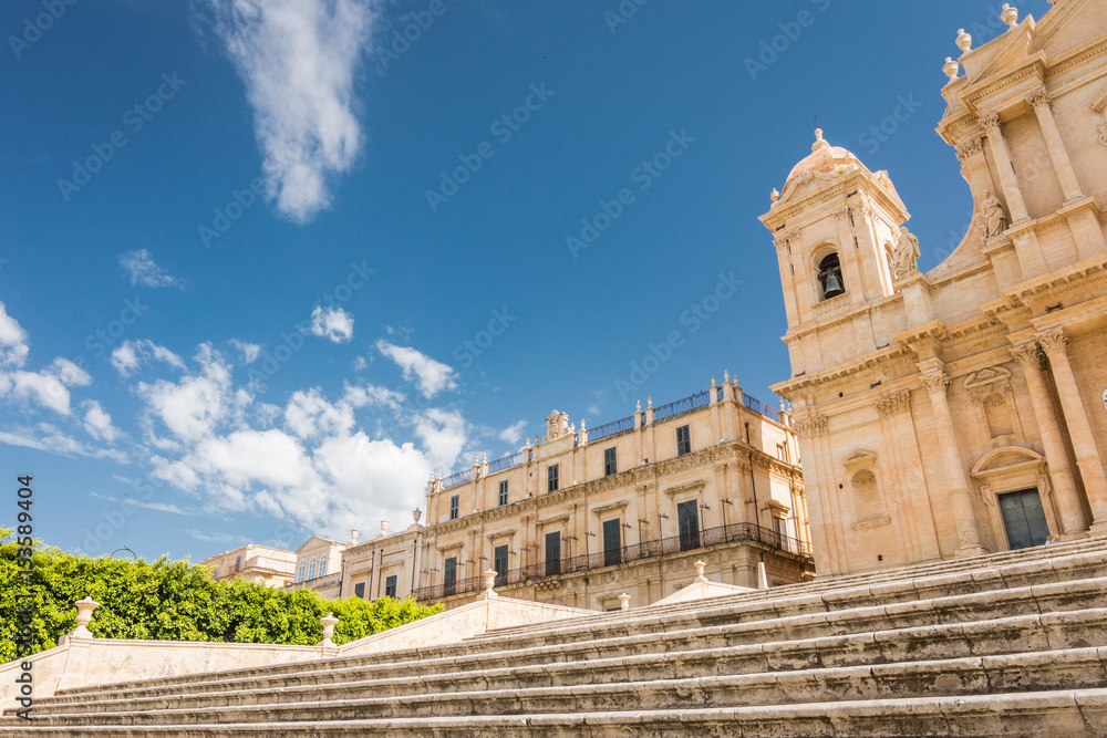 Noto Cathedral is a Roman Catholic cathedral in Noto in Sicily, Italy. UNESCO World Heritage Site.