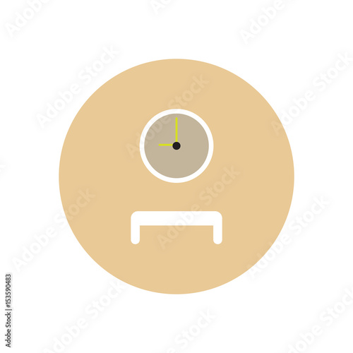 stylish icon in color circle waiting hall