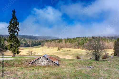 French countryside. At the Pass Col de la Chau, a central point of the resistance in the 2 world war. photo