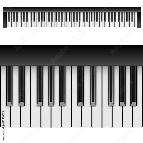 Classic piano horizontal keys