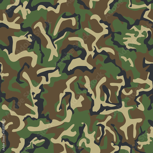 Seamless army classic camouflage pattern.