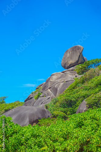 Sailing Boat Rock of Similan islands photo