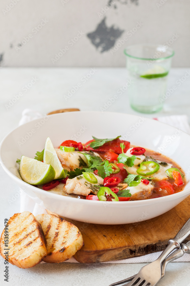 Tomato and Coconut Milk Fish Stew Tomato and Coconut Milk Fish Stew