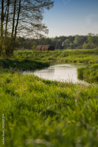 River at village photo