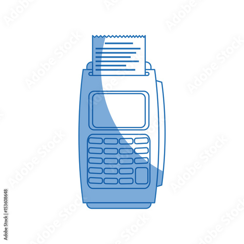 dataphone tecnology online payment bill button vector illustration