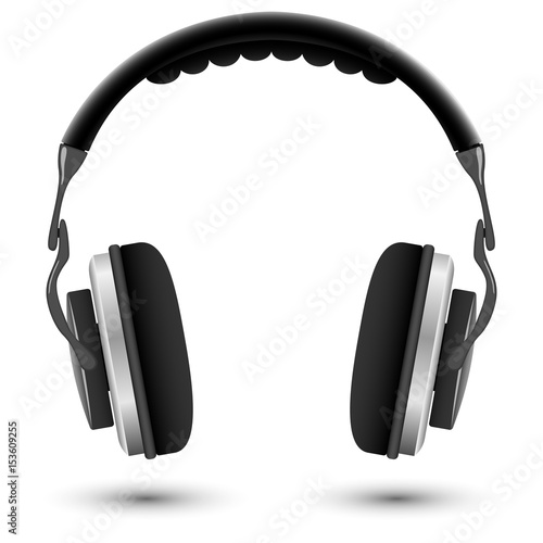 Studio headphones isolated on white background
