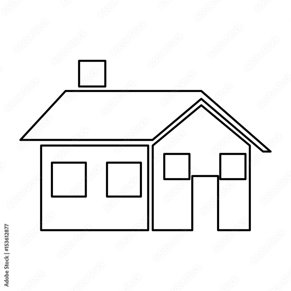 house home real estate chimney window vector illustration house home real estate chimney window vector illustration