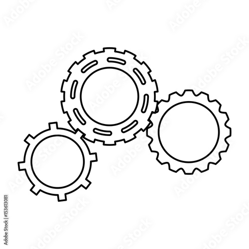gears engineering mechanical wheel cogs vector illustration