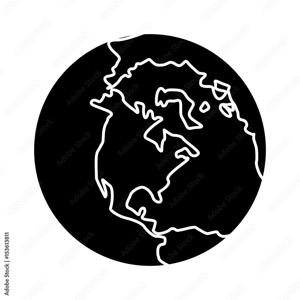 earth planet icon over white background. vector illustration earth planet icon over white background. vector illustration