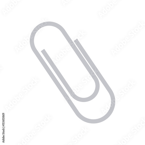 clip metal office supply object vector illustration