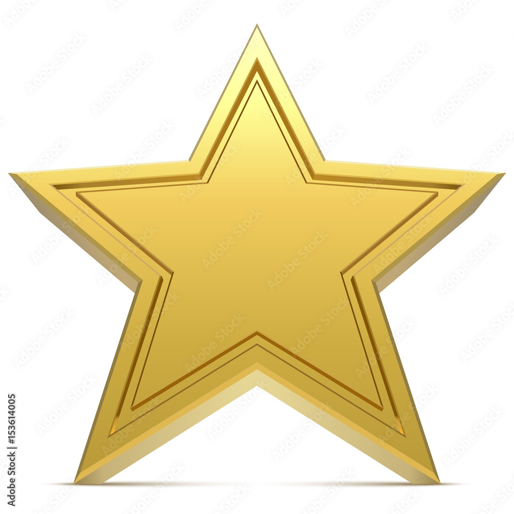 Five-point star isolated on white background. Five-point star isolated on white background.