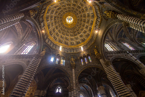 Interior of Siena Cathedral in Tuscany  Italy