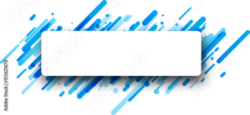 Rectangular blue abstract banner on white.