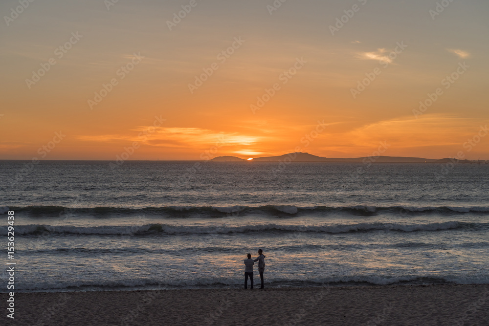 Sunset over Saldanha Bay, as seen from Mykonos in Langebaan