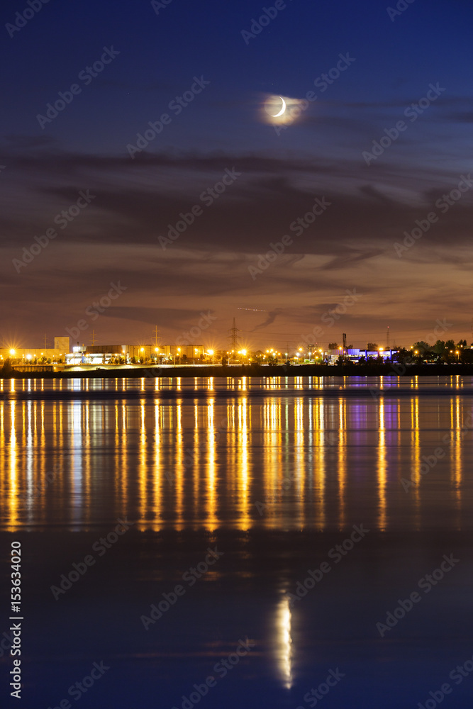 Montreal skyline reflection