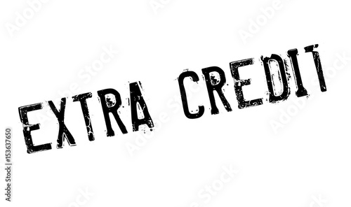 Extra Credit rubber stamp. Grunge design with dust scratches. Effects can be easily removed for a clean, crisp look. Color is easily changed.