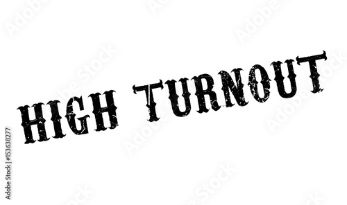 High Turnout rubber stamp. Grunge design with dust scratches. Effects can be easily removed for a clean, crisp look. Color is easily changed.
