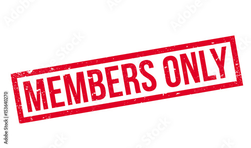 Members Only rubber stamp. Grunge design with dust scratches. Effects can be easily removed for a clean, crisp look. Color is easily changed.