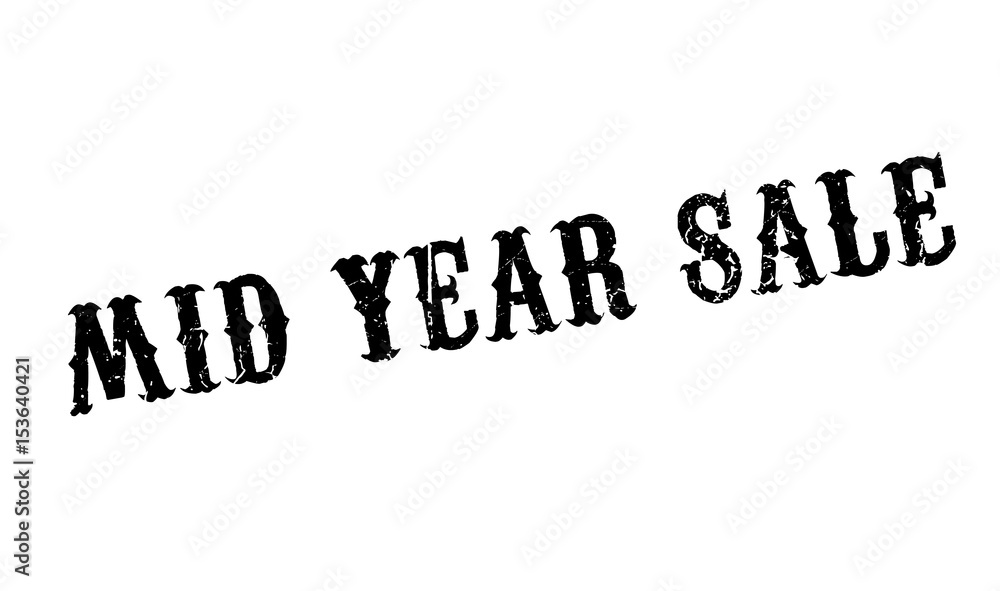 Mid Year Sale rubber stamp. Grunge design with dust scratches. Effects can be easily removed for a clean, crisp look. Color is easily changed. Mid Year Sale rubber stamp. Grunge design with dust scratches. Effects can be easily removed for a clean, crisp look. Color is easily changed.