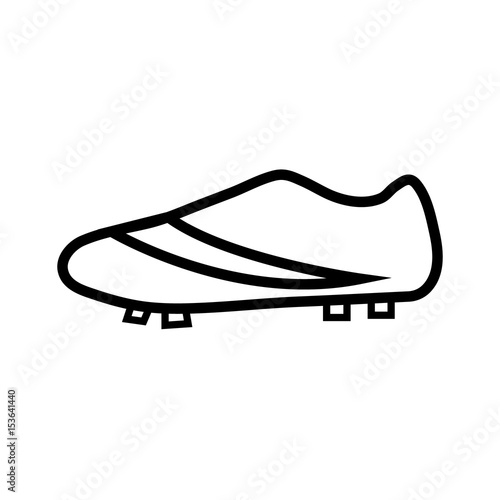 Hand drawn football boot sketch icon isolated on white background - Eps10 vector graphics and illustration