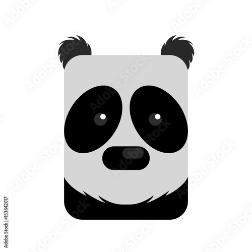 Fototapeta Naklejka Na Ścianę i Meble -  Isolated abstract panda