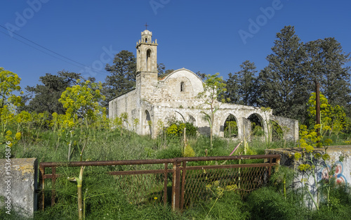 Ruined Greek church in Karpus, Cyprus 