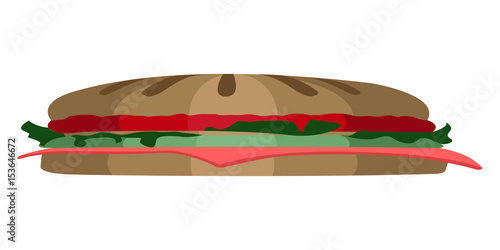 Isolated colored sandwich