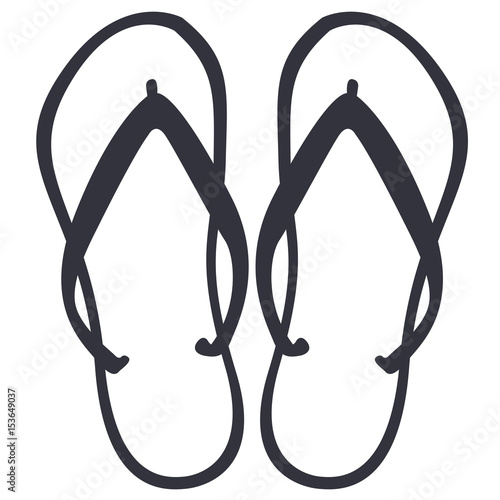 Isolated pair of sandals