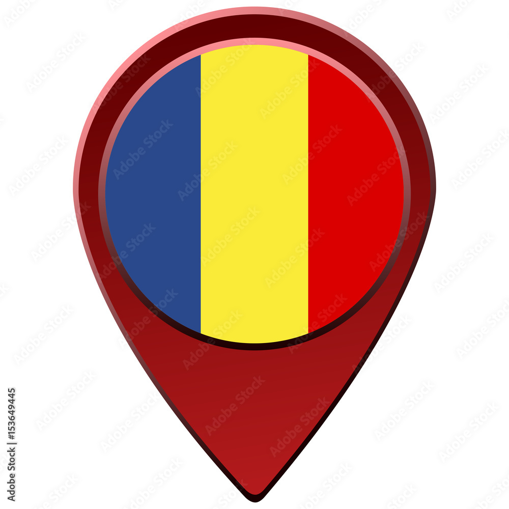 Fototapeta premium Isolated Romanian flag