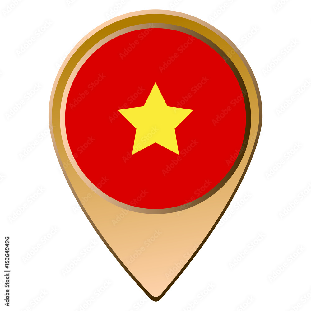 Isolated Vietnamese flag Isolated Vietnamese flag