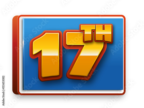 17th celebration event number for poster or invitation