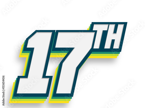 17th celebration event number for poster or invitation