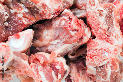 Pork bone isolated on white background.