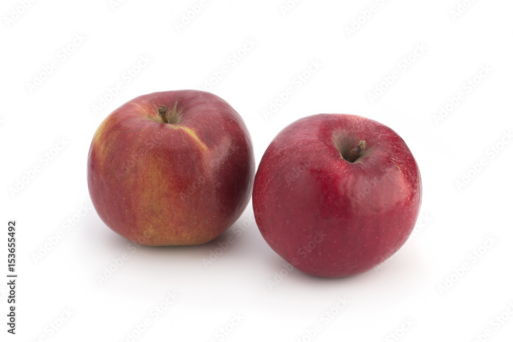 Fresh red apple isolated on white