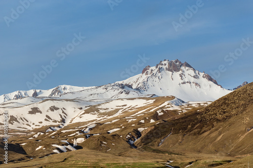 Erjiyes peak covered by snow